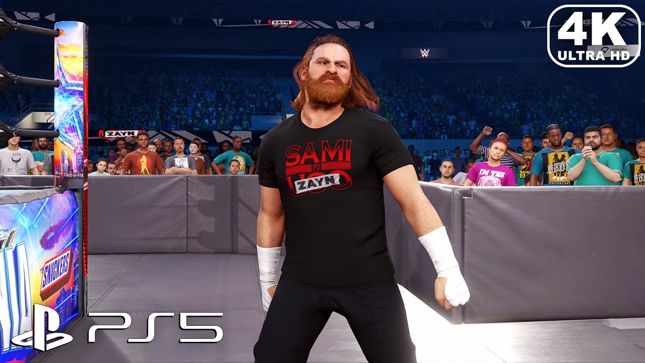 WWE 2K23 PS5 - Sami Zayn vs AJ Styles | Extreme Rules Match (4K ULTRA HD) WWE 2K