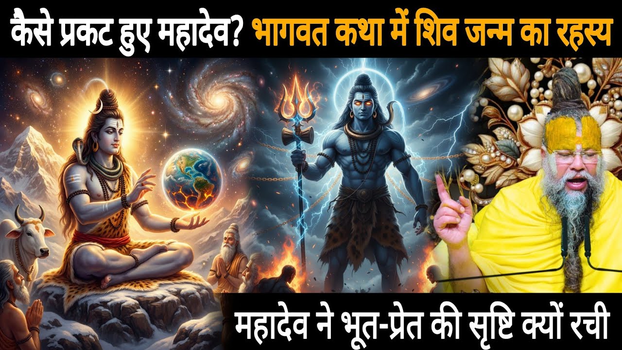 कैसे प्रकट हुए महादेव?भागवत कथा में शिव जन्म का रहस्य-महादेव जी ने भूत प्रेत की रचना कैसे और क्यो की
