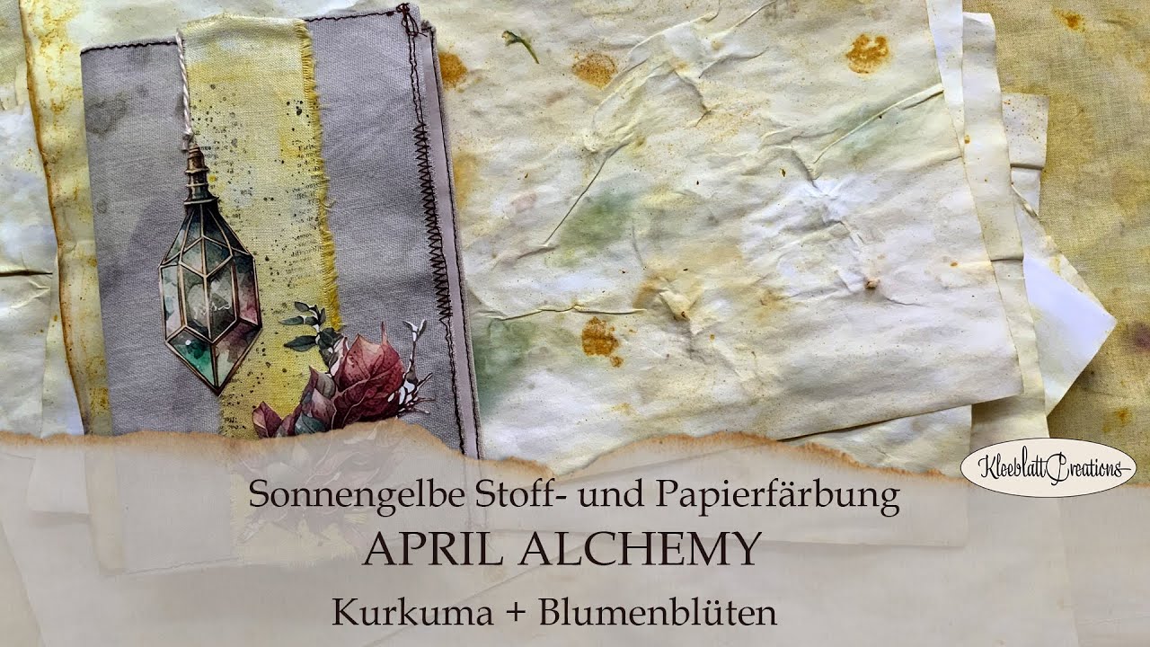 Stoff - und Papier sonnengelb mit Kurkuma färben /#aprilalchemy23/ Week2