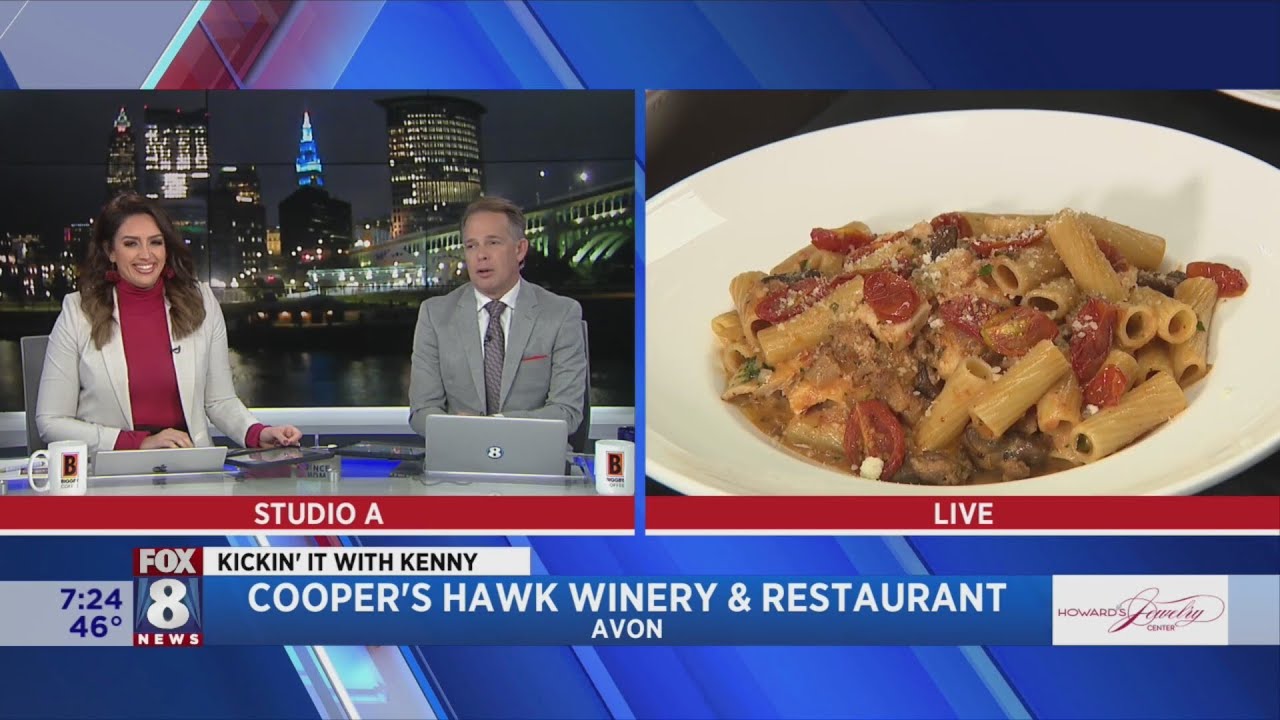 What's on the menu at Cooper's Hawk Winery & Restaurant in Avon