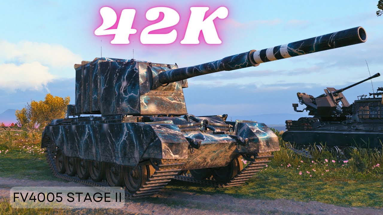 42 тыс. урона с FV4005 Stage II 11 тыс. урона 9 убийств и 3x FV4005 Мир танков