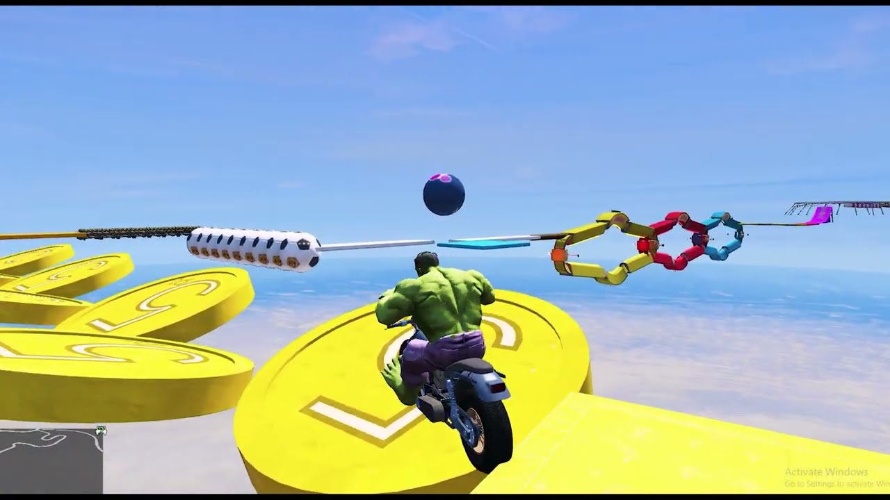GTA V Stunt Map Car Race Challenge On Super Cars, Boats, Bikes, Aircraft, and OffRoad Monster Trucks