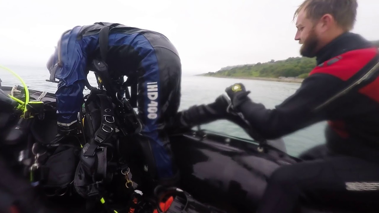 Portland Harbour . Diving out of Weymouth, poor viz and choppy water.