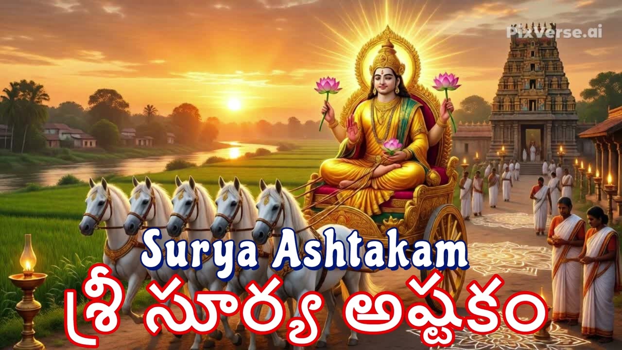 🌞 సూర్య అష్టకం – శక్తివంతమైన భజన (తెలుగులో) 🌅 Surya Ashtakam – Powerful Devotional Chant