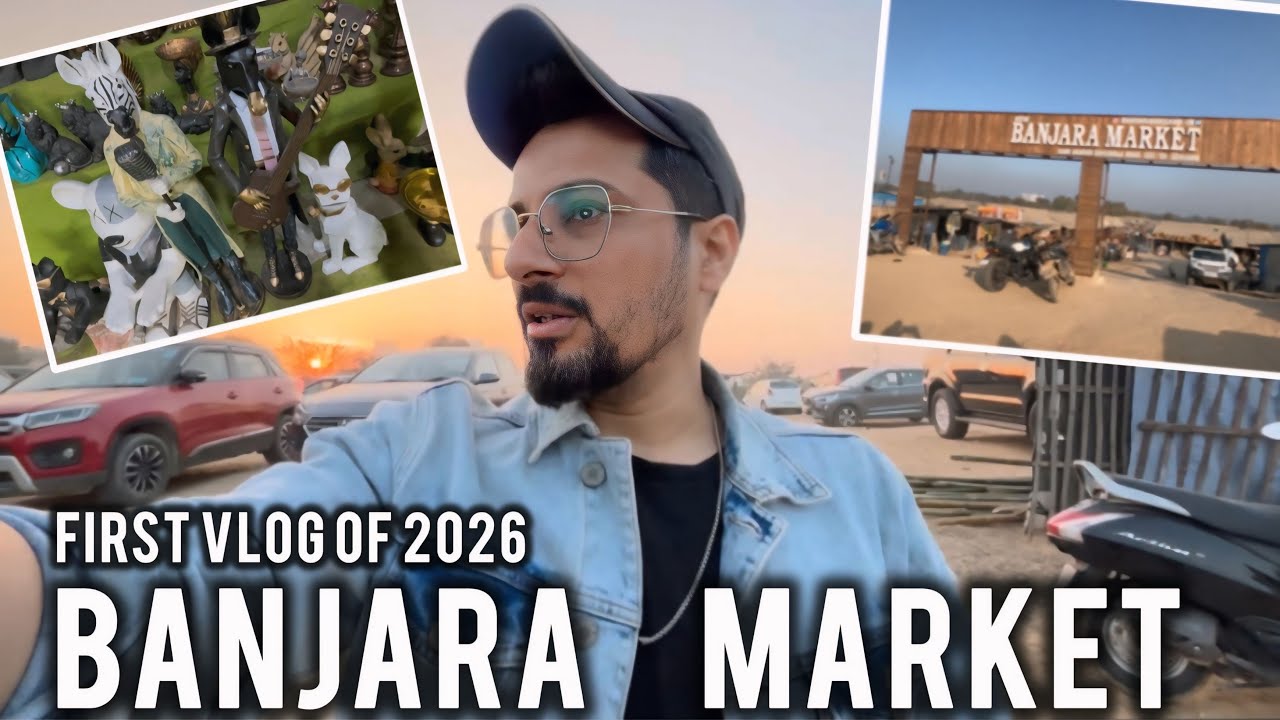Exploring Banjara Market Gurgaon First Time 😍| Viral Pinterest Home Décor | First Vlog of 2026❤️