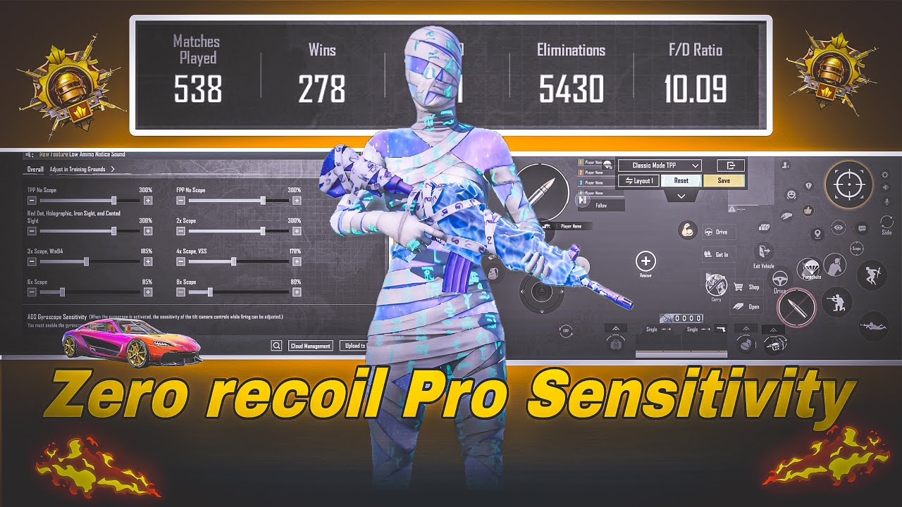 BGMI 4.2 Zero Recoil 😱 Gyro Sensitivity That Pros Use 