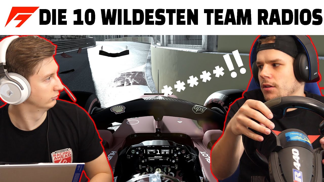 DIE 10 WILDESTEN FORMEL 1 TEAM RADIOS ALS GAME PARODIE