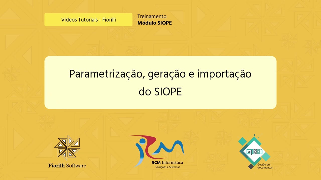 Parametriza&ccedil;&atilde;o, gera&ccedil;&atilde;o e importa&ccedil;&atilde;o SIOPE - SCPI9