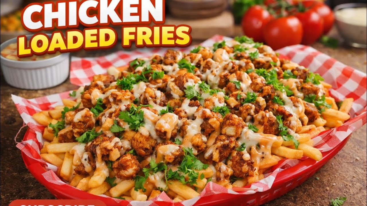 Chicken Loaded Fries | Cheesy & Crispy ചിക്കൻ ലോഡഡ് ഫ്രൈസ് 