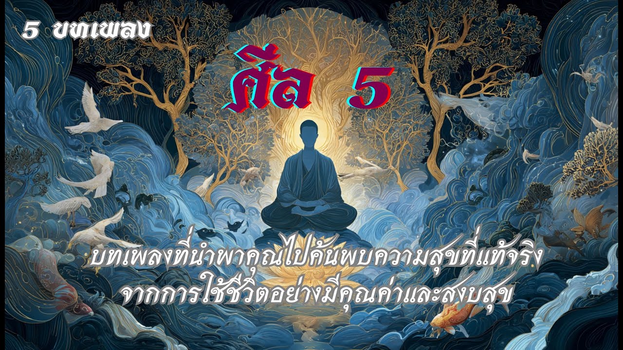ศีล 5 หลักธรรมผ่านบทเพลง   #เพลงธรรมะ #บทเพลงพุทธธรรม #DhammaMusic #เพลงนั่งสมาธิ