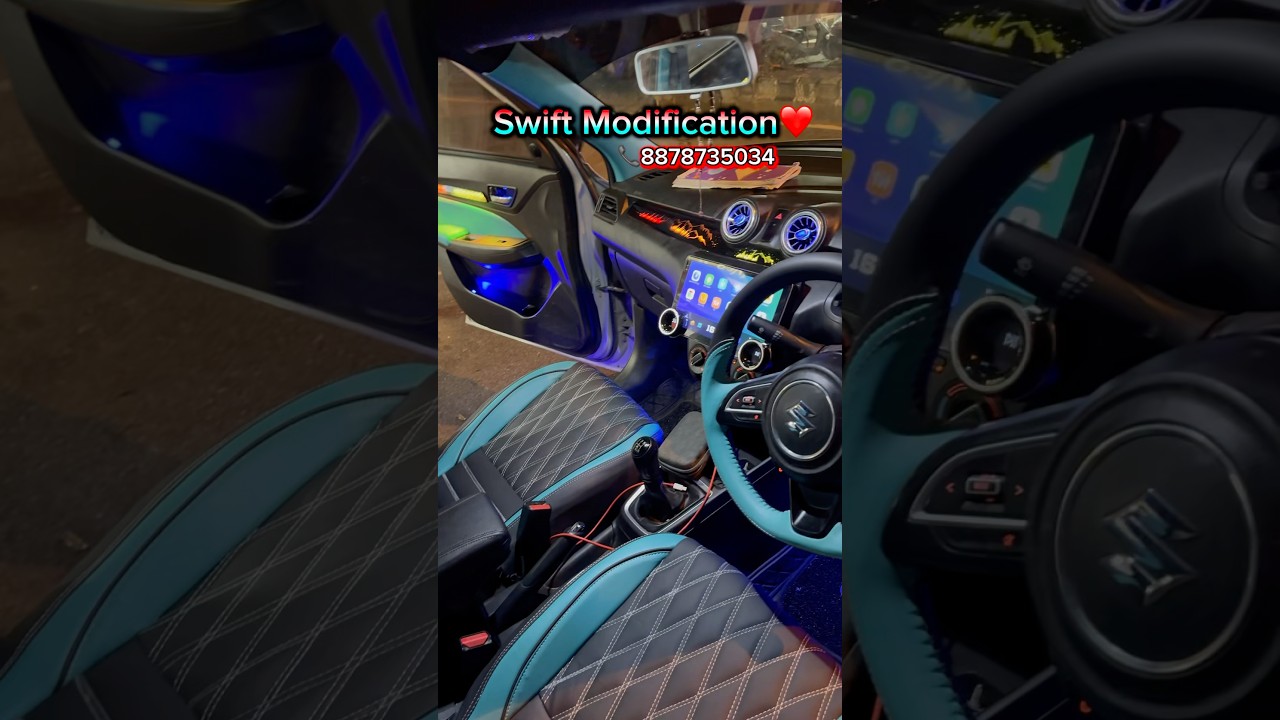 Swift luxury interior #swift #modified #luxury #interior #youtubeshorts #caraccessories #viralvideo