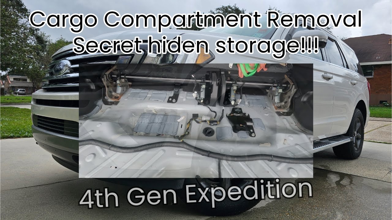 2019 Ford Expedition rear cargo compartment removal and secret hideaway storage!