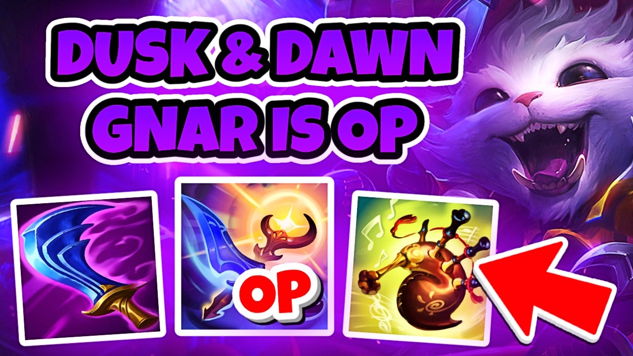 MELTING EVERYONE WITH DUSK AND DAWN GNAR!!! Season 16 Gnar Ranked Gameplay (League of Legends)