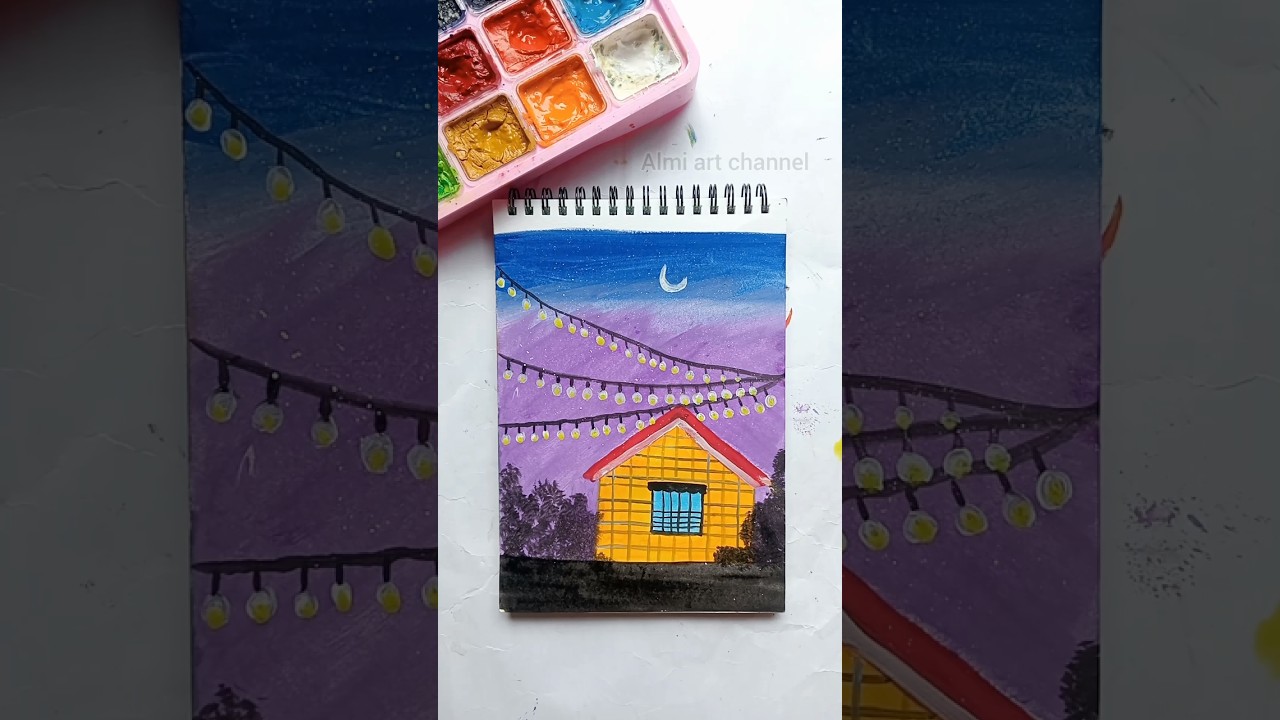 starry night  painting 💫 🌉 || 