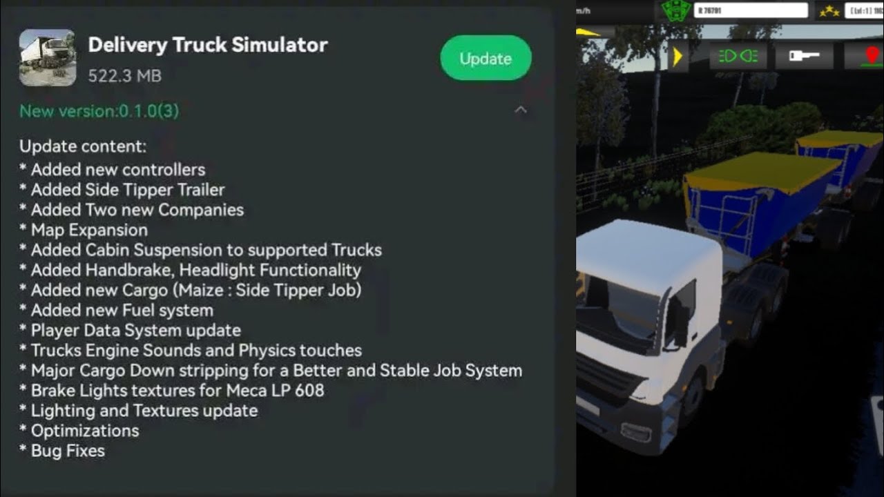 Delivery Truck Simulator New Update 