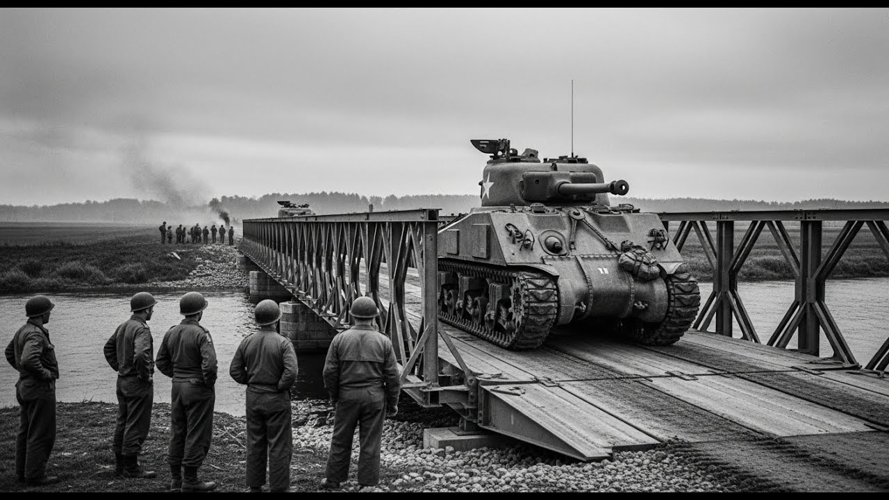 How British Engineers Built Bailey Bridge in 45 Minutes Under German fire - D-Day?