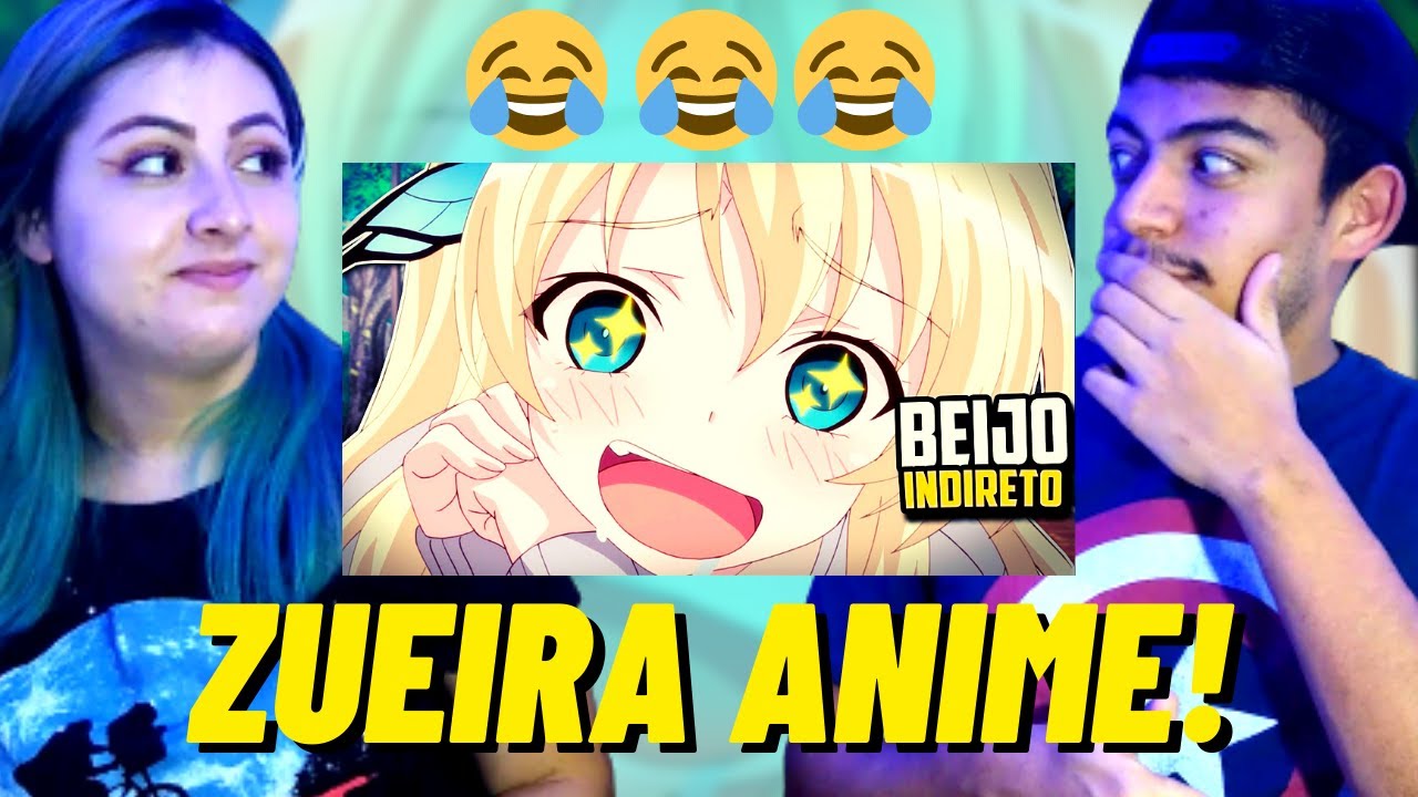 REACT - BEIJO INDIRETO (ZUEIRA ANIME) CENAS ENGRAÇADAS EM ANIMES - (Barry Arley) CASALZINHO