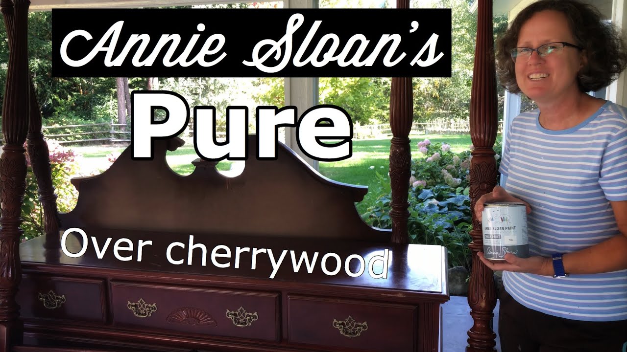 I painted my Cherrywood bedroom set in Annie Sloan's Pure Chalk Paint