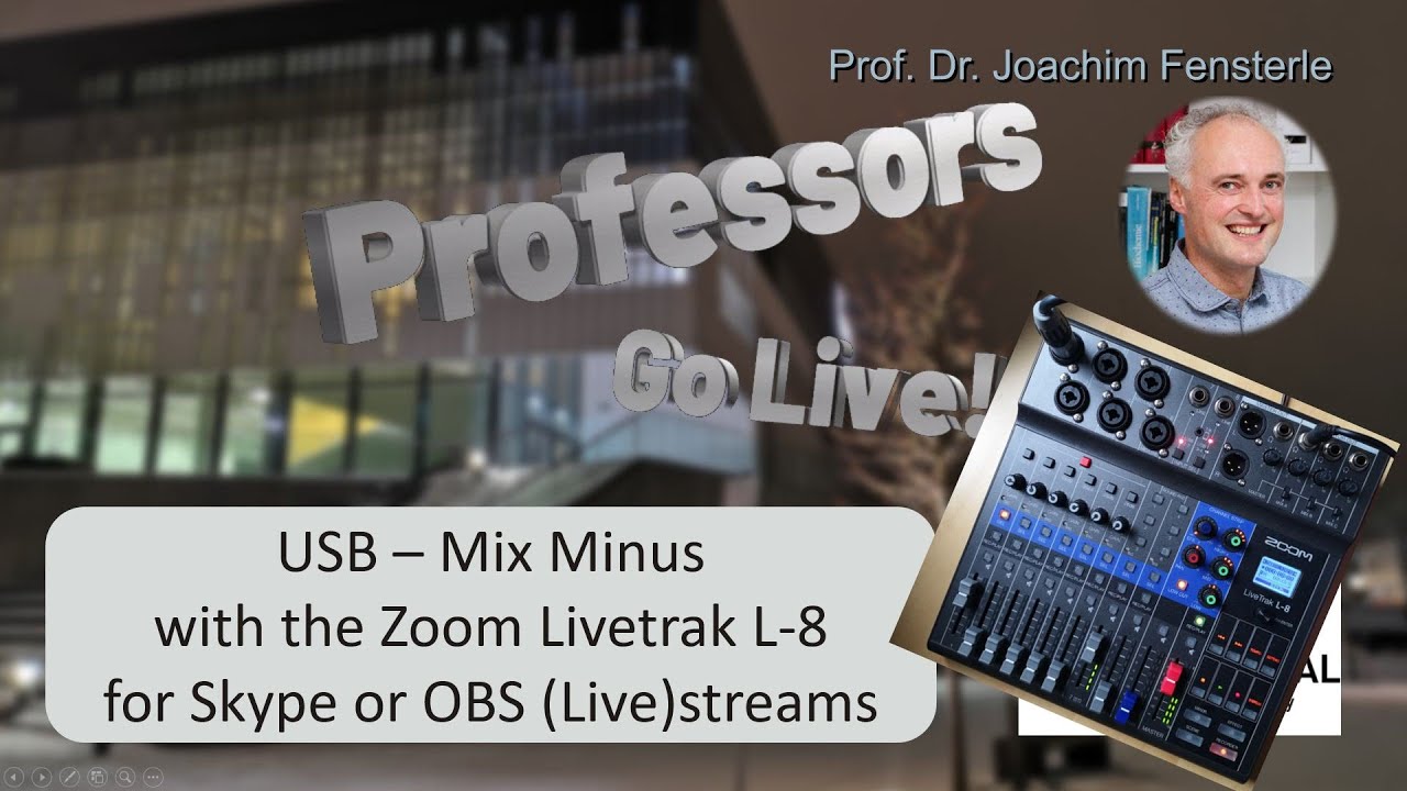 USB - Mix Minus with the Zoom LiveTrak L-8 / L-12 for Skype or OBS (Live)-streams