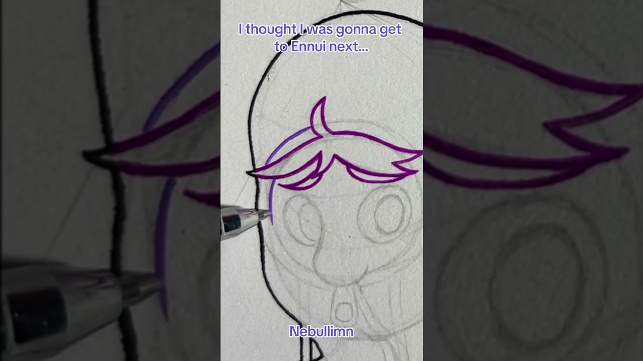 Drawing EMBARRASSMENT (INSIDE OUT 2) in my ART STYLE (part 1) #shorts #art #insideout2 #disney