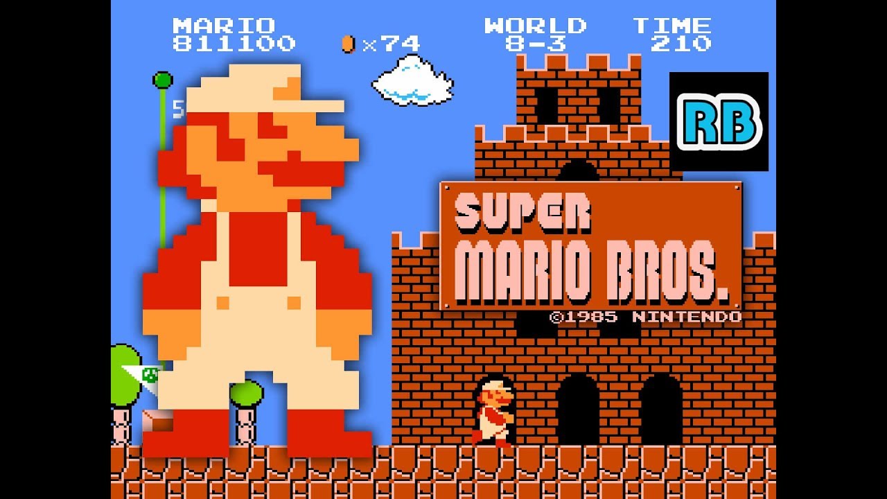 1985 [TAS 60fps] FC NES Super Mario Bros. NoDamage NoWarp ALL