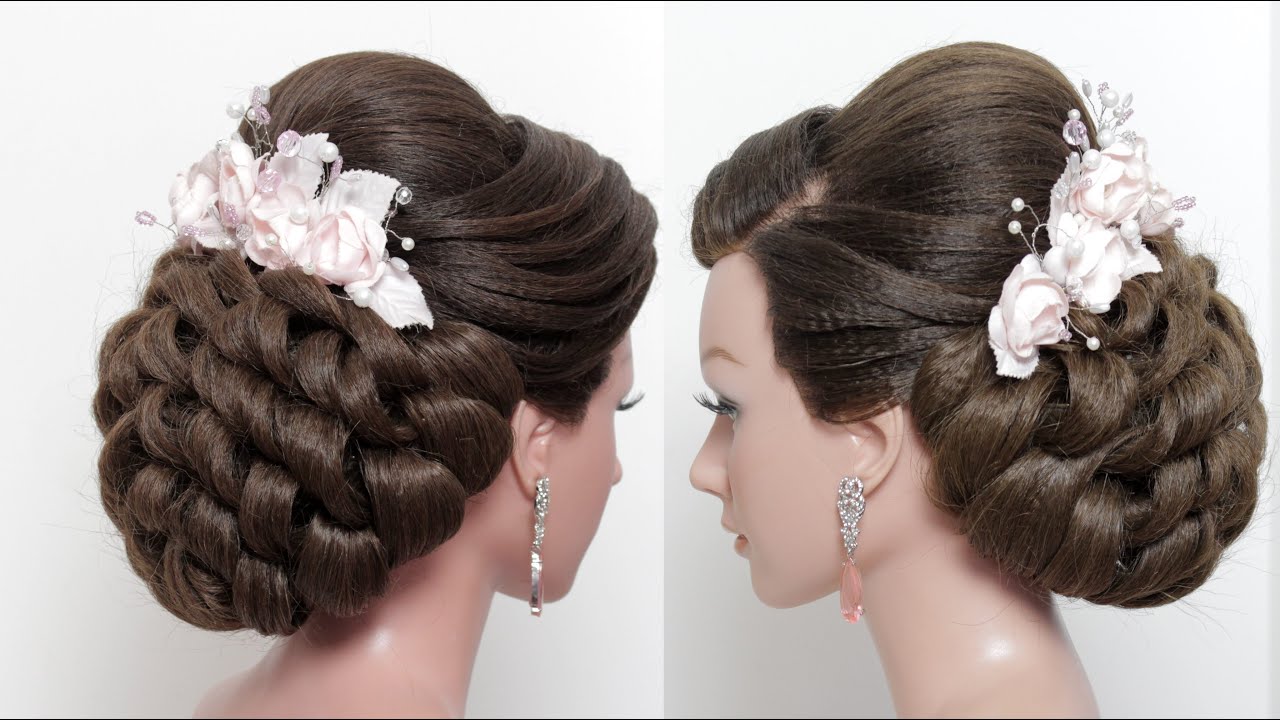 New Bridal Hairstyles For Long Hair || Wedding Prom Updo