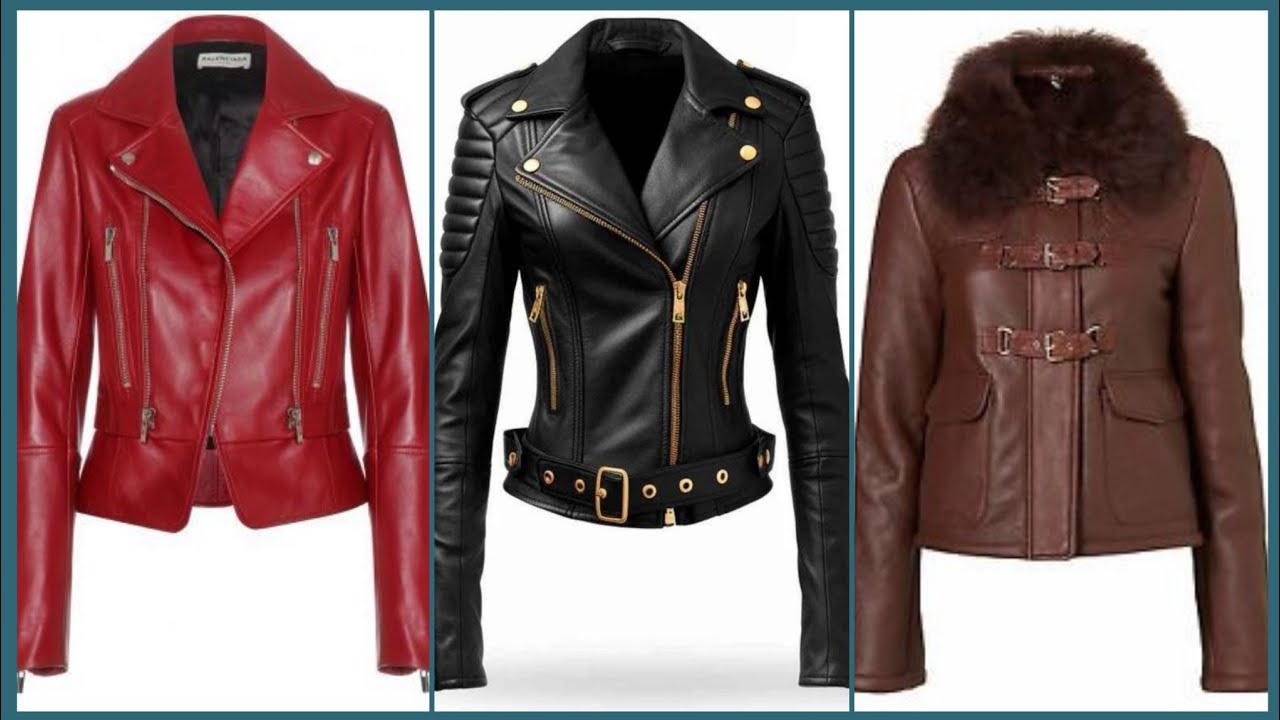 Beautiful 😍 stylish leather jacket ideas #leatherdesign 
