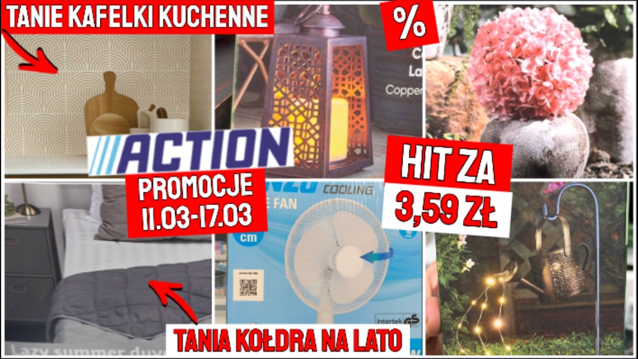 📍ACTION PROMOCJE 11-17.03 😱 KOŁDRA NA LATO za 35 zł💥 PROMOCJE DO KUCHNI, TANIE PŁYTKI PRZEGLĄD PÓŁEK