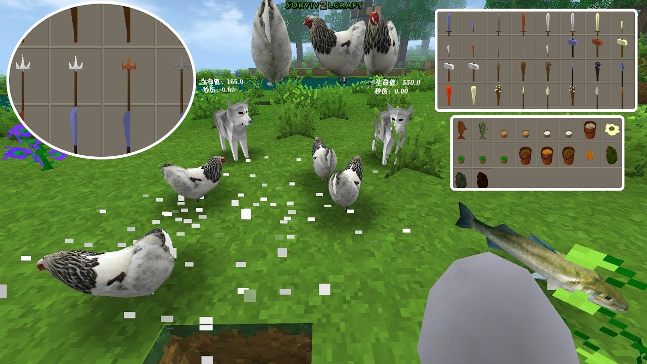 NOVO MOD INCRIVEL GALINHA PEQUENA E GALINHA GIGANTE NO SURVIVALCRAFT 2