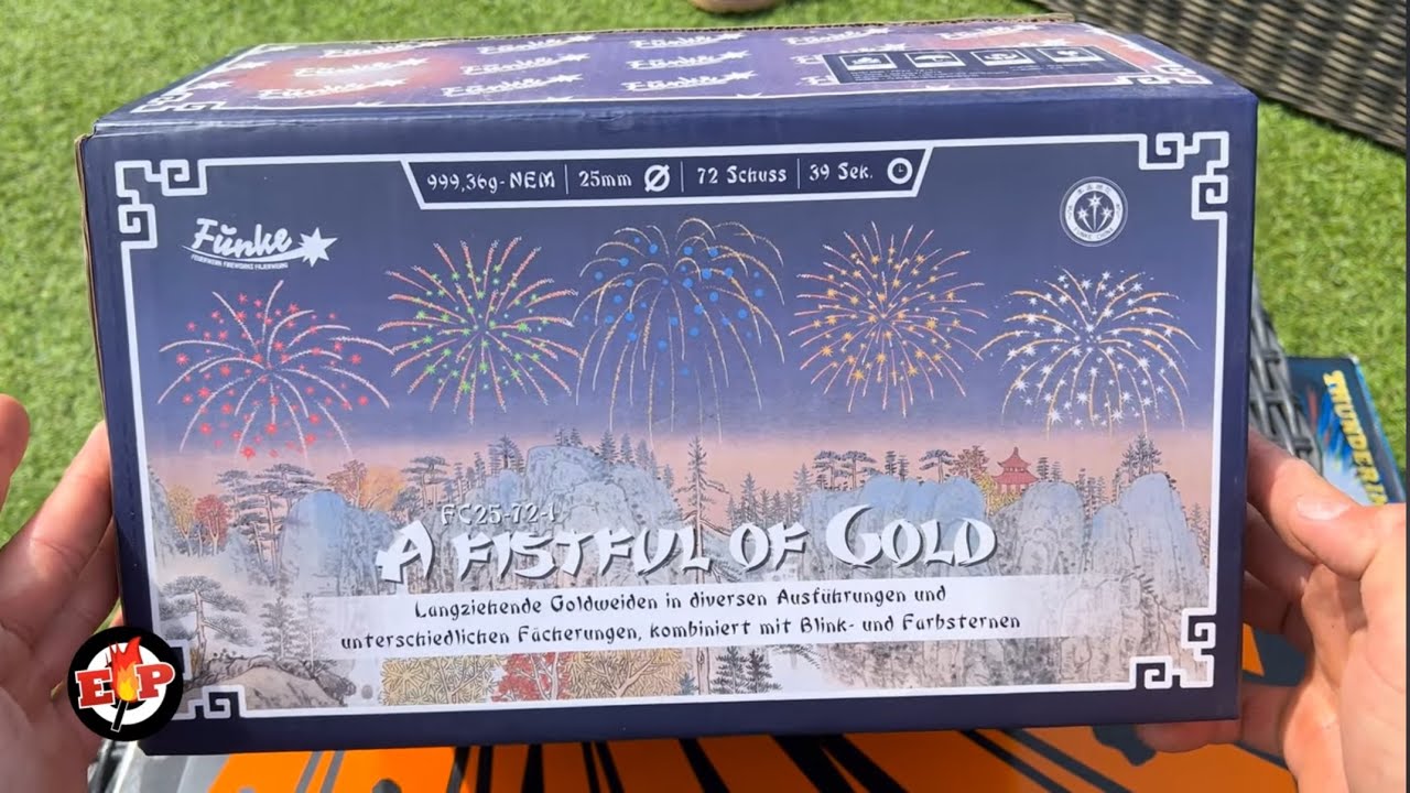 A Fistful of Gold : Funke Fireworks : 72 Shots : 25mm : 1.000 Gram : Straatfilm