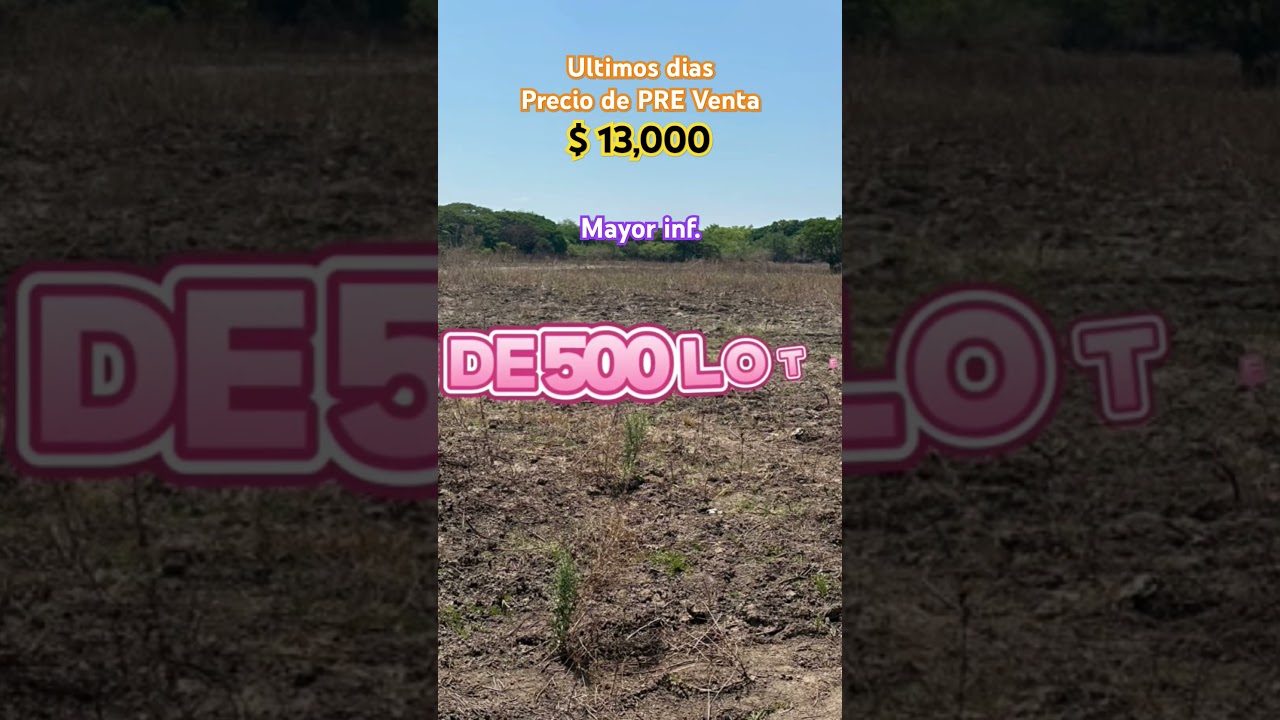 lotes 10x20 precio por apertura $13,000 Aprovecha y reserva Ahora 