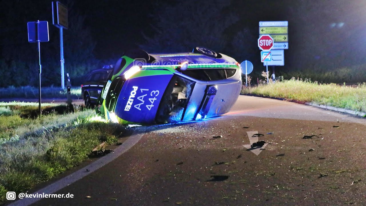Streifenwagen überschlägt sich – Schwerer Unfall auf der B14 Schwaikheim | Sony PXW Z90