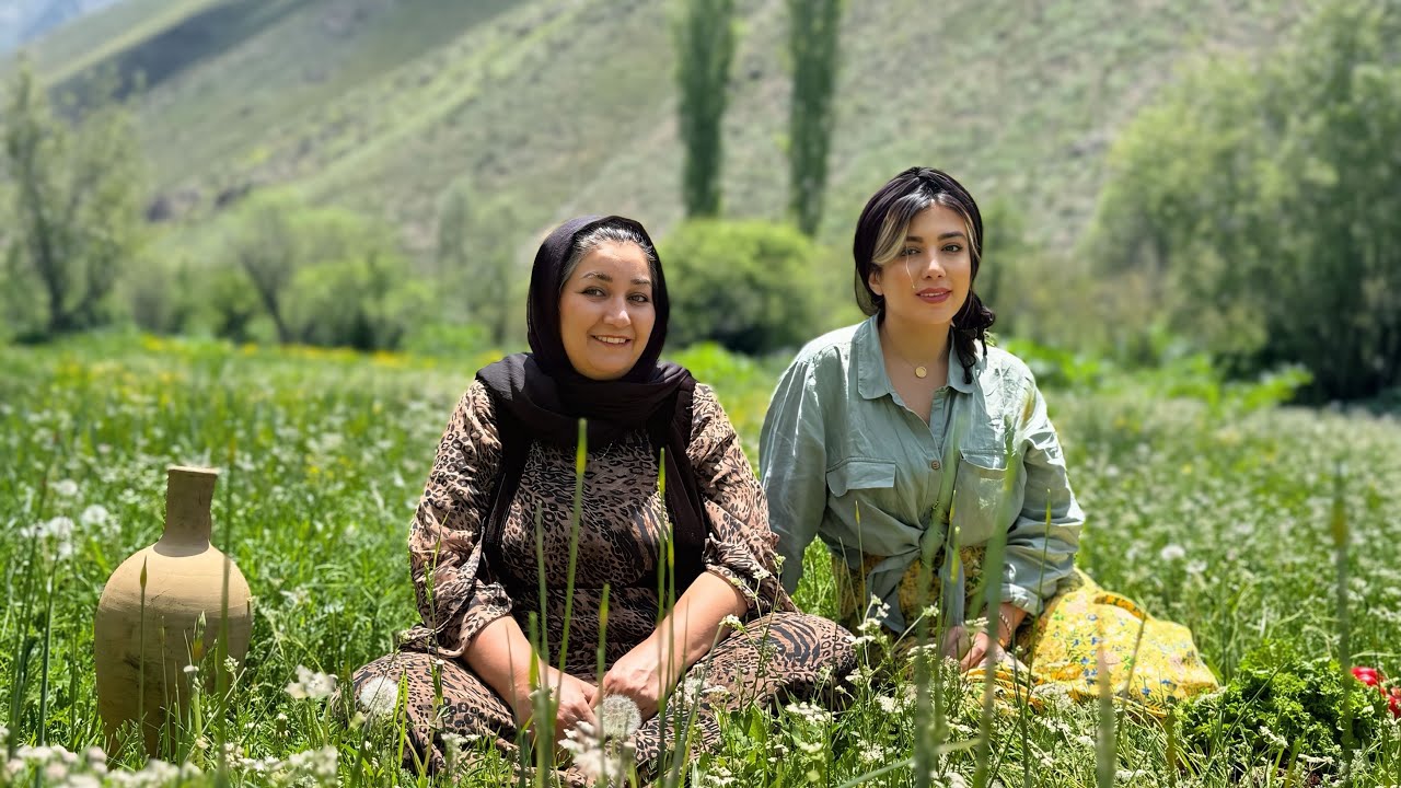 Cooking two local Iranian dishes in the beautiful nature of Iran