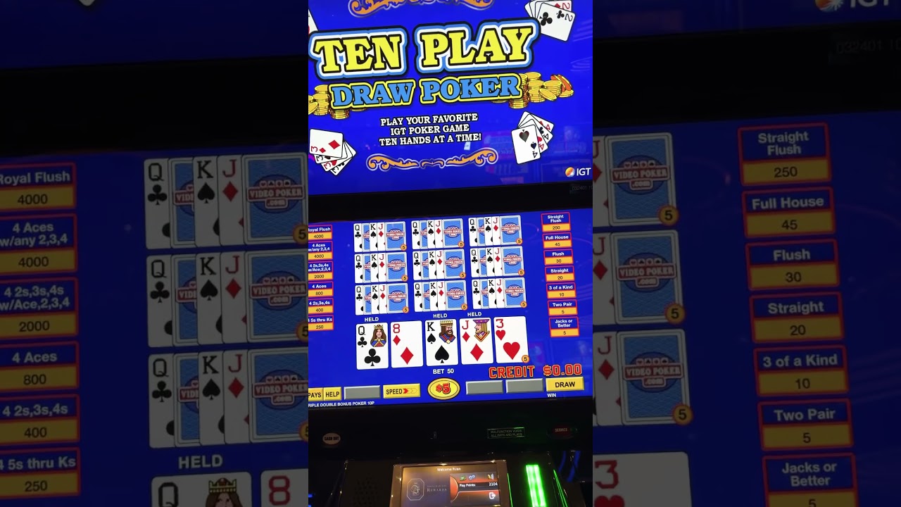 $250 Triple Double Bonus Video Poker! High-limit Fontainebleau Las Vegas! Royal Flush Jackpot? Aces?