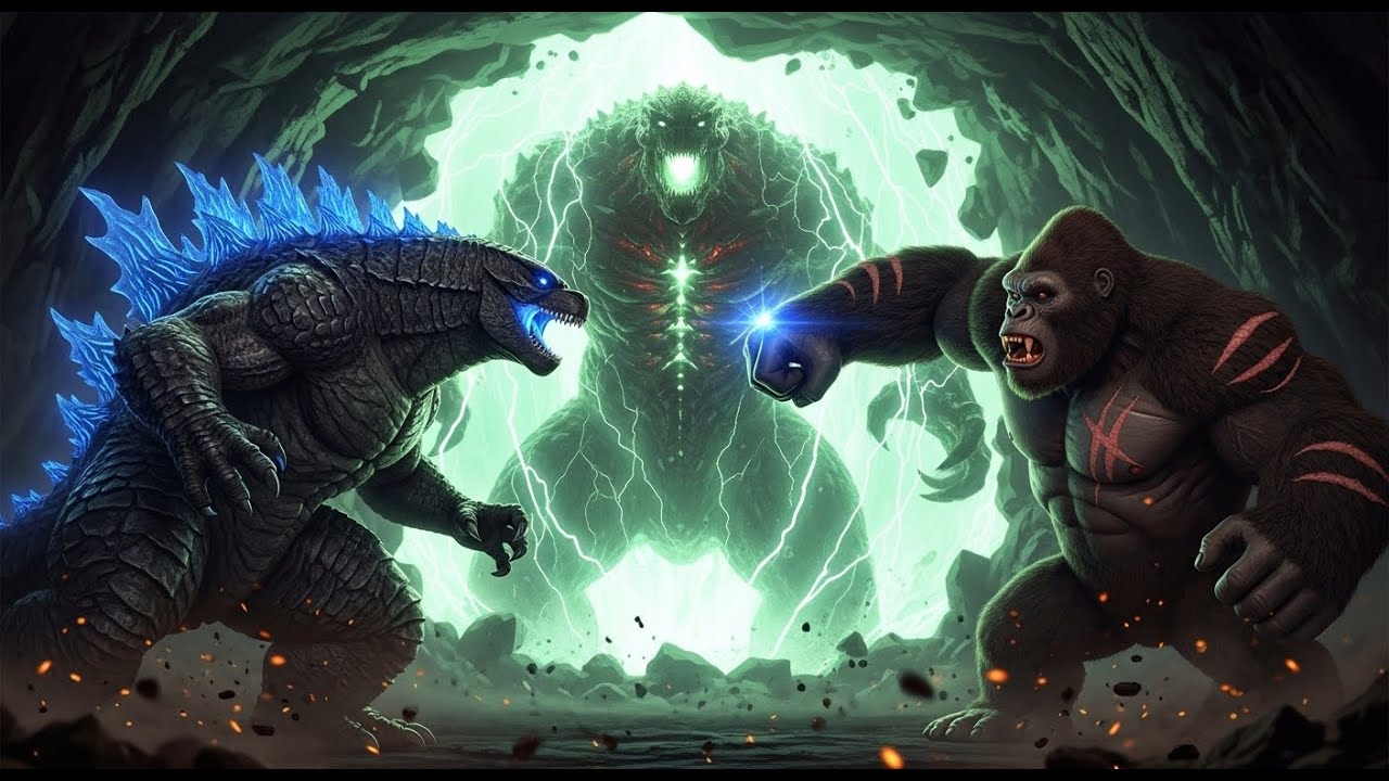Godzilla & Kong Unite: Defeating Vorlag in a Fierce Underground Battle!
