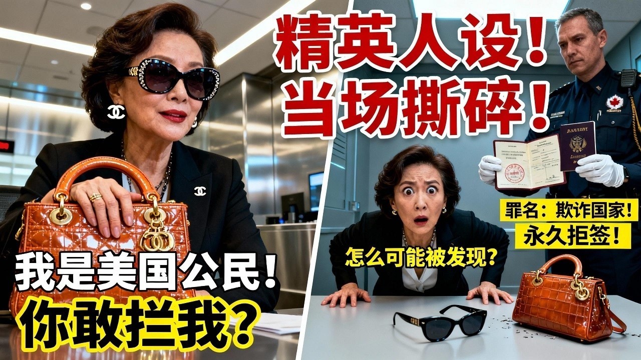 “我是美國公民，你敢攔我？”加拿大海關看著她護照上的中國印章笑了：“你對山姆大叔撒了謊，我們憑什麼相信你？” mp4f