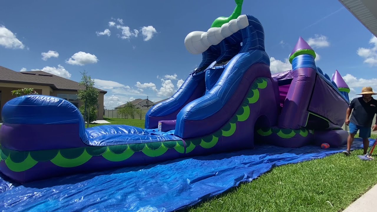 Bounce house combo roll up with winch - May 11, 2021
