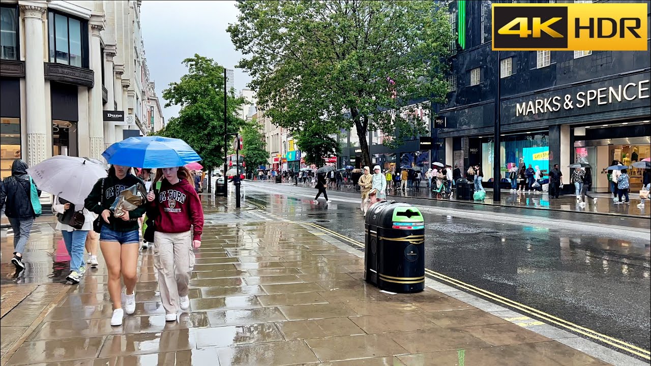 2 hours of London Rain ☔️ London Rain Walk Compilation | Day/Night Best Collection [4K HDR]