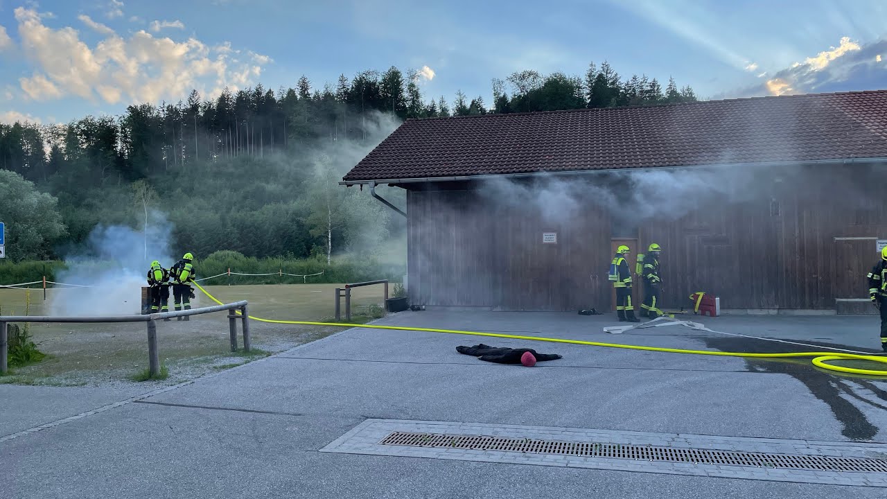 Einsatz&uuml;bung Atemschutz Feuerwehr Beuerberg 2022