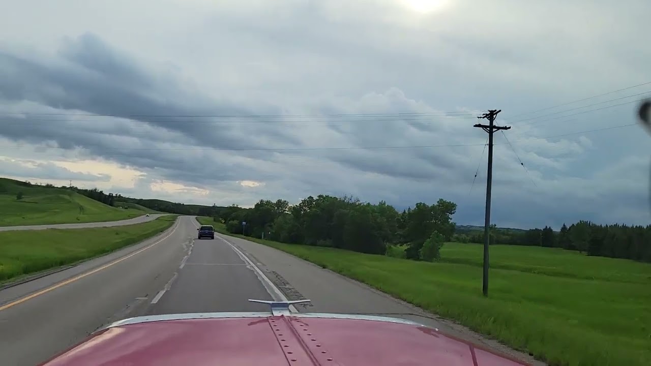 US-52, Heading out from Minot ND towards North Portal SK। #peterbilt #straightpipes