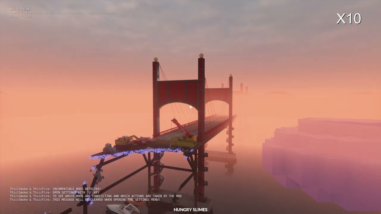 Bridge vs hungry Slime / Teardown
