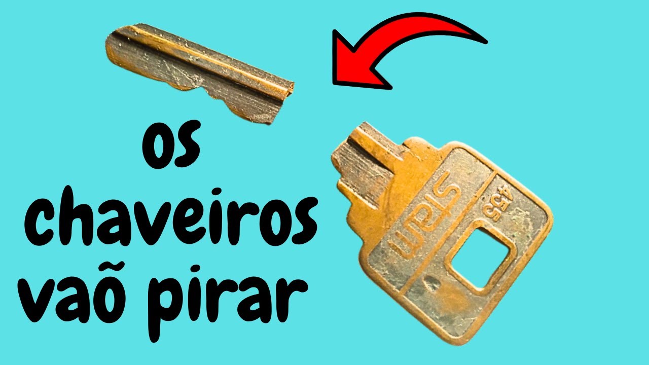 COMO FAZER UMA COPIA DE CHAVE QUEBRADA DE QUALQUER FECHADURA