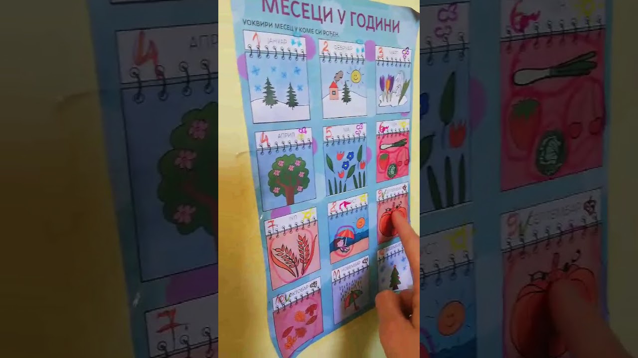 Logoped Borča - meseci u godini