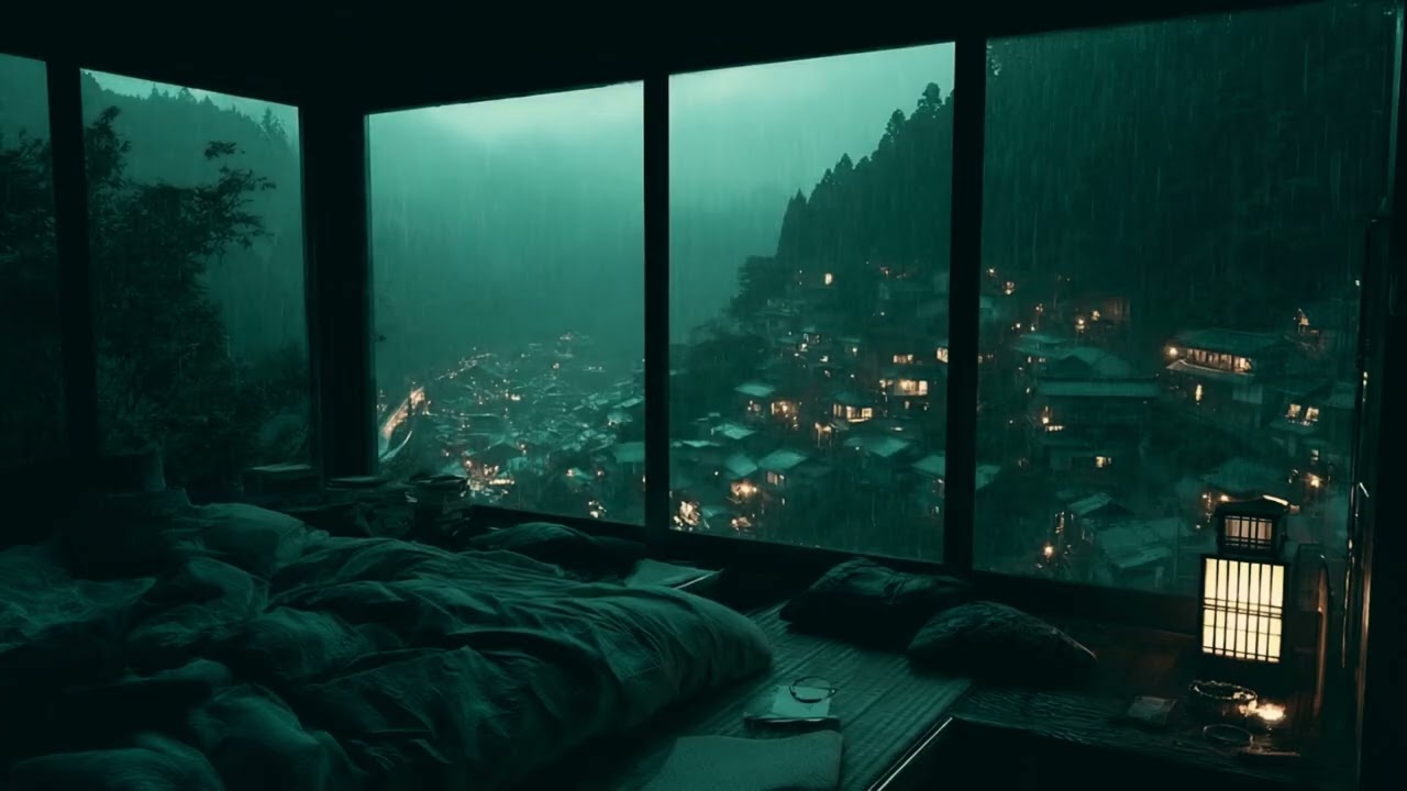Cozy Night Rain | Bedroom Window Ambience for Calm Sleep
