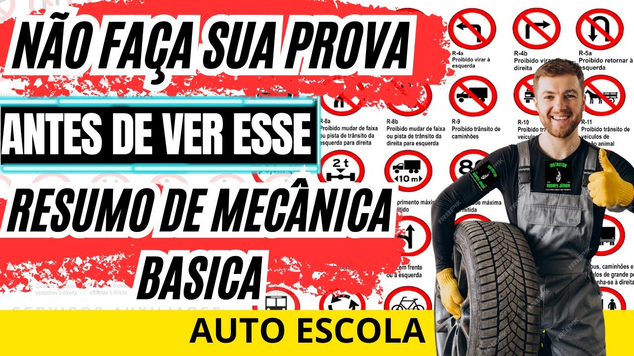 RESUMÃO de MECÂNICA BASICA antes da sua PROVA Simulado do DETRAN 2023