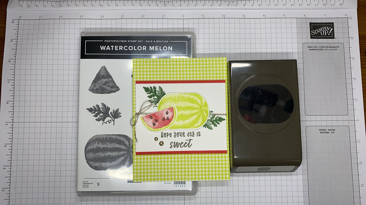 Stampin’ Up! Watercolor Melon Hope Your Day Is Sweet Card Tutorial