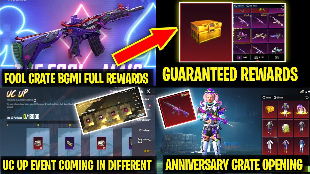 Good News😍 The Fool Crate Opening M416 😍 Anniversary Crate Full Rewards | Uc Up Event Different Way 