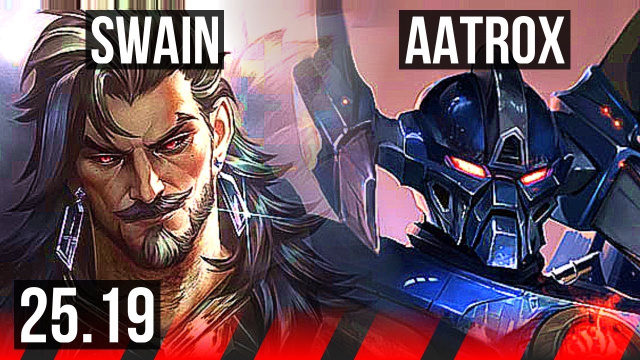 SWAIN vs AATROX (TOP) | 5k comeback, Legendary, 45k DMG, Rank 15 Swain | EUNE Grandmaster | 25.19