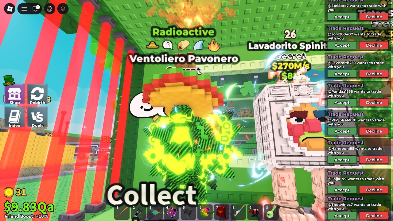 indexing and trading luck base sab brainrots live on roblox