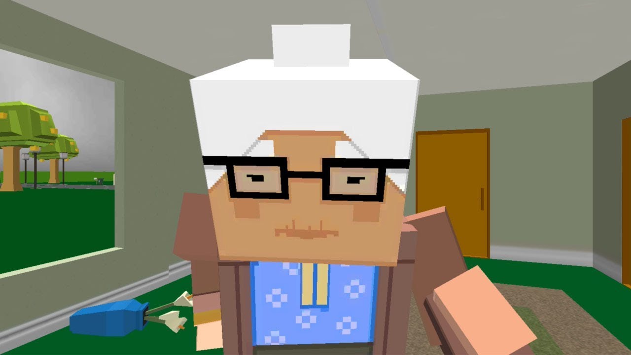 Кубическая Гренни! Грени майнкрафтер! Granny Blocky Neighbor Craft Escape